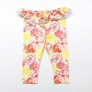 Superstar Baby floral print baby girl ruffle leggings